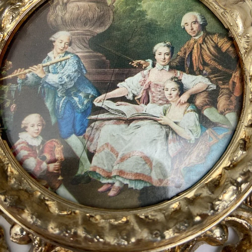 Vintage Wall Decor Victorian era  Set 2pc Made in Italy